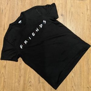 Friends Old Navy Black Graphic Cotton T-shirt Unisex sz Med
